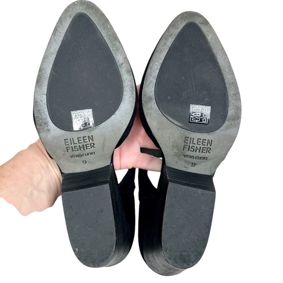 Eileen Fisher Black Mina Suede Shoes SZ 9 - Picture 11 of 12